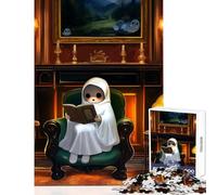 Puzzle per adolescenti da 1000 pezzi pagine e fantasmi giocattoli antistress regali di compleanno gioco per famiglie lista dei desideri con Babbo Natale dimensioni 50x75cm