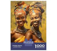 Puzzle Per Adolescenti Da 1000 Pezzi Painted African Sisters Puzzle Per Adolescenti Giocattolo Decorazione Murale Decorazione Per La Casa Interazione Genitore-figlio 52x38cm/1000pcs
