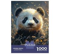 Puzzle Per Adolescenti Da 1000 Pezzi Panda in A Field of Flowers Puzzle Per Adulti Gioco Pratico Migliora La Memoria Ottimo Regalo Per I Giocatori 52x38cm/1000pcs