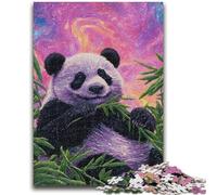 Puzzle per adolescenti da 1000 pezzi Panda nella foresta di bambù, antistress, sfida difficile, adatto per la decorazione della scrivania, 26x38cm