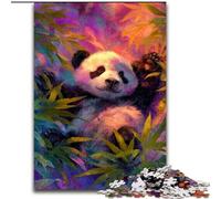 Puzzle per adolescenti da 1000 pezzi, Panda nella foresta di bambù, per bambini dai 14 anni in su, decorazione per la casa come regalo per tutta la famiglia e gli amici (dimensioni 26x38cm)