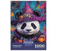 Puzzle Per Adolescenti Da 1000 Pezzi Panda's Halloween Magic Puzzle Per Adulti Giochi Rilassanti Sfida Difficile Interazione Genitore-figlio 70x50cm/1000pcs