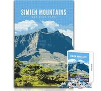 Puzzle per adolescenti da 1000 pezzi, Parco nazionale dei Monti Simien, rompicapo, giochi per famiglie, attività per la famiglia, idee regalo, dimensioni 38x52cm