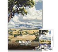 Puzzle per adolescenti da 1000 pezzi, Parco nazionale Kruger, Sudafrica, gioco educativo per famiglie, migliora la memoria, regali di Babbo Natale segreto, dimensioni 38x26cm