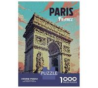 Puzzle Per Adolescenti Da 1000 Pezzi Paris France Arc De Triomphe Mosaic Puzzle Per Adulti Giochi Divertenti Un'opera D'arte Interazione Genitore-figlio 70x50cm/1000pcs