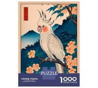Puzzle Per Adolescenti Da 1000 Pezzi Parrot Bird Japanese Art Puzzle Per Adolescenti Gioco Per Famiglie Sfida Difficile Regali Unici Per Compleanno E Natale 70x50cm/1000pcs