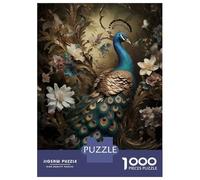 Puzzle Per Adolescenti Da 1000 Pezzi Peacock Bird Art Peafowl Puzzle Per Adulti Gioco Pratico Assemblaggio Del Modello Sfida Educativa 70x50cm/1000pcs