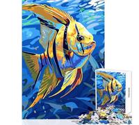 Puzzle per adolescenti da 1000 pezzi pesci angelo colorati giocattolo educativo regalo per donne e uomini Gioco impossibile Ogni pezzo è unico Dimensioni 38x52cm
