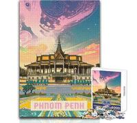 Puzzle per adolescenti da 1000 pezzi, Phnom Penh, analisi pratica del gioco e logica, regalo per compleanni, dimensioni 38x52cm