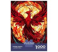 Puzzle Per Adolescenti Da 1000 Pezzi Phoenix Stained Glass Puzzle Per Adulti Giochi Rilassanti Regalo Di Compleanno Regali Per Amici E Familiari 70x50cm/1000pcs