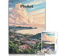 Puzzle per adolescenti da 1000 pezzi, Phuket, tramonto in Thailandia, analisi pratica del gioco e logica, regalo per compleanni, dimensioni 38x52cm