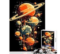 Puzzle per adolescenti da 1000 pezzi pianeti colorati nello spazio giocattolo educativo regali di compleanno giochi divertenti attività divertenti a casa dimensioni 50x75cm