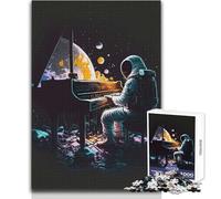 Puzzle per adolescenti da 1000 pezzi, pianoforte nello spazio, gioco di sfida unico, regalo per donne, opera d'arte, dimensioni 50x75cm