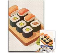 Puzzle per adolescenti da 1000 pezzi, piatto di sushi con wasabi, gioco intellettuale per il divertimento in famiglia, regalo di compleanno, dimensioni 38x52cm