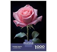 Puzzle Per Adolescenti Da 1000 Pezzi Pink Rose Flower Puzzle Per Adulti Giochi Divertenti Sfida Difficile Regalo Di Compleanno, Regali, 52x38cm/1000pcs
