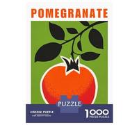 Puzzle Per Adolescenti Da 1000 Pezzi Pomegranate Retro Art Print Puzzle Per Adulti Giochi Divertenti Un'opera D'arte Interazione Genitore-figlio 38x26cm/1000pcs