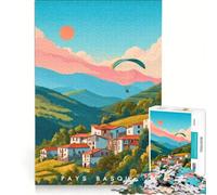 Puzzle per adolescenti da 1000 pezzi, poster dei Paesi Baschi, giochi rilassanti, interazione genitore-figlio, gioco di sfida unico 38x26cm