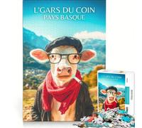 Puzzle per adolescenti da 1000 pezzi, poster dei Paesi Baschi, giochi rilassanti, interazione genitore-figlio, gioco di sfida unico 38x52cm