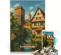 Puzzle per adolescenti da 1000 pezzi, poster di Norimberga, Germania, gioco per famiglie, attività divertenti da fare in casa, regalo di compleanno, regali di viaggio 38x52cm