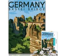 Puzzle per adolescenti da 1000 pezzi, poster di viaggi nel mondo, giocattolo educativo antistress, ideale come regalo per tutta la famiglia (38x26cm)