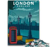 Puzzle per adolescenti da 1000 pezzi,poster di viaggio di Londra,aiuta il cervello a esercitare i giocattoli avvincenti per coltivare la pazienza,collezione di artisti,belle arti (dimensioni 38x26cm)