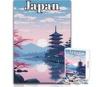 Puzzle per adolescenti da 1000 pezzi, poster di viaggio in Giappone, gioco educativo per famiglie, migliora la memoria, regali di Babbo Natale segreto, dimensioni 38x26cm