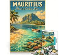 Puzzle per adolescenti da 1000 pezzi, poster di viaggio Mauri Tius, gioco divertente e umoristico per famiglie, regali di Babbo Natale segreto, 50x75cm