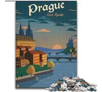 Puzzle per adolescenti da 1000 pezzi, Praga, impegnativo da completare ma divertente e umoristico, regalo di compleanno unico (26x38cm) 1000 pezzi