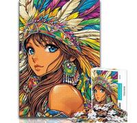 Puzzle per adolescenti da 1000 pezzi, principessa indiana, puzzle per adolescenti, antistress, sfida difficile, regali di Babbo Natale segreto (dimensioni 38x26cm)