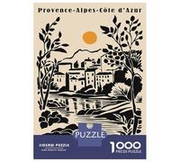 Puzzle Per Adolescenti Da 1000 Pezzi Provence-Alpes-Côte DAzur Illustration Puzzle Per Adulti Giochi Divertenti Regali Per Donne Offerta Come Regali Per Tutta La Famiglia 70x50cm/1000pcs