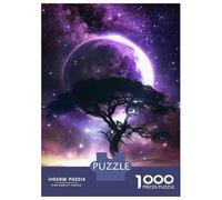 Puzzle Per Adolescenti Da 1000 Pezzi Purple Galaxy Tree Print Puzzle Per Adulti Giocattolo Decorazione Da Parete Regalo Decorativo Perfetto Per Amici E Familiari 52x38cm/1000pcs