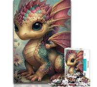 Puzzle per adolescenti da 1000 pezzi, puzzle Baby Dragon, apprendimento educativo, ideale come regalo per tutta la famiglia (75x50cm)