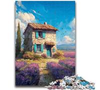 Puzzle per adolescenti da 1000 pezzi, puzzle con pittura a olio di una piccola casa, gioco stimolante, ideale come regalo per tutta la famiglia (38x26cm)