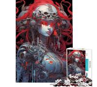 Puzzle per adolescenti da 1000 pezzi puzzle con ragazza demone rossa gioco rilassante per adulti regalo per donne compleanno e Natale (dimensioni 38x26cm)