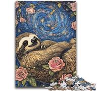 Puzzle per adolescenti da 1000 pezzi, puzzle di bradipi galattici, antistress, per ammazzare il tempo durante le vacanze, per migliorare l'amore tra coppie (50x75cm)