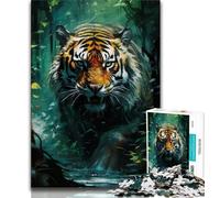 Puzzle per adolescenti da 1000 pezzi, puzzle psichedelici con animali e tigri, giochi educativi, decorazioni da parete, regali unici per compleanno e Natale (dimensioni 38x26cm)