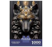 Puzzle Per Adolescenti Da 1000 Pezzi Queen Wolf Golden Art Deco Puzzle Per Adulti Giocattolo Decorazione Da Parete Analisi E Logica Gioco Stimolante Regali 38x26cm/1000pcs