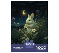Puzzle Per Adolescenti Da 1000 Pezzi Rabbit in A Field of Flowers Puzzle Per Adolescenti Giochi Rilassanti Decorazioni Murali Regali Unici Per Compleanno E Natale 52x38cm/1000pcs