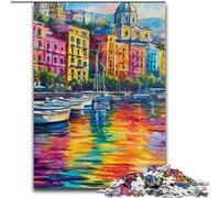 Puzzle per adolescenti da 1000 pezzi raffigurante il lungomare di Napoli, giocattoli, giochi educativi, antistress, per migliorare l'amore tra coppie (dimensioni 26x38cm)