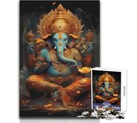 Puzzle per adolescenti da 1000 pezzi, raffigurante la divinità del Signore Ganesha, perfetto passatempo rilassante, professionale, dal taglio netto, giocattolo da gioco, dimensioni 38x52cm