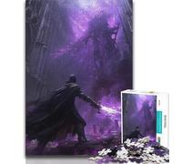 Puzzle per adolescenti da 1000 pezzi raffigurante un potente cavaliere medievale ideale come regalo educativo per tutta la famiglia 75x50cm