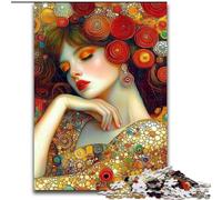Puzzle per adolescenti da 1000 pezzi raffigurante una bella donna, un giocattolo educativo e intellettivo rilassante, ideale come regalo per tutta la famiglia dimensioni 26x38cm