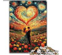 Puzzle per adolescenti da 1000 pezzi raffigurante una coppia che si abbraccia, ideale come regalo educativo per tutta la famiglia dimensioni 26x38cm