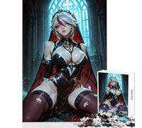 Puzzle per adolescenti da 1000 pezzi raffigurante una donna anime in un ambiente gotico decorazione per la casa giocattoli regalo divertente gioco educativo attività divertenti a casa 50x75cm