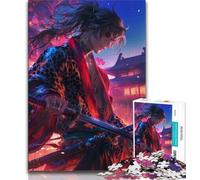 Puzzle per adolescenti da 1000 pezzi raffigurante una guerriera ninja giapponese ideale come regalo educativo per tutta la famiglia 75x50cm