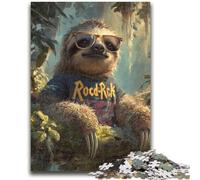 Puzzle per adolescenti da 1000 pezzi raffiguranti bradipi nella giungla, antistress, per ammazzare il tempo durante le vacanze, per migliorare l'amore tra coppie (50x75cm)