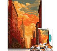 Puzzle per adolescenti da 1000 pezzi raffiguranti il paesaggio urbano di New York, sfida difficile contro lo stress Ogni pezzo è unico Gioco divertente e stimolante per tutta la famiglia (38x26cm)