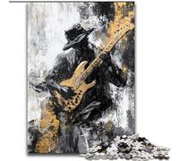 Puzzle per adolescenti da 1000 pezzi raffiguranti la chitarra che suona, dipinto a olio, ideale come regalo educativo per tutta la famiglia dimensioni 26x38cm
