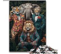 Puzzle per adolescenti da 1000 pezzi raffiguranti una famiglia di animali, un giocattolo educativo e stimolante, ideale come regalo per tutta la famiglia dimensioni 26x38cm