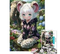Puzzle per adolescenti da 1000 pezzi ragazza anime con orecchie da elefante puzzle fai da te per adulti ideale per passare il tempo in casa durante le vacanze perfetto come regalo per tutta